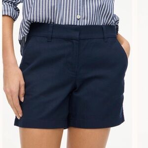 NWT J. Crew Factory 5” Classic Chino Shorts Women’s 6 Navy Blue H1453 Preppy
